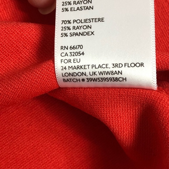 Silence + Noise Orange Bodycon Pull On Skirt L - Picture 5 of 7